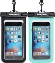 Hiearcool Waterproof Phone Pouch, Waterproof Phone Case for iPhone 15 14 13 12 Pro Max, IPX8 Cellphone Dry Bag Beach Cruise Ship Essentials 2Pack-8.3"