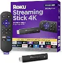 Roku Streaming Stick 4K | Portable Roku Streaming Device 4K/HDR/Dolby Vision, Roku Voice Remote, Free & Live TV