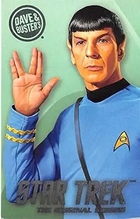 Leonard Nimoy as Spock trading gaming card Star Trek 2016 Dave Busters #SP1 2x3 inches