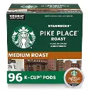 Starbucks K-Cup Coffee Pods—Medium Roast Coffee—Pike Place Roast for Keurig Brewers—100% Arabica—4 boxes (96 pods total)