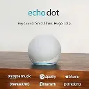 Echo Dot (5th Gen, 2022 release) | With bigger vibrant sound, helpful routines and Alexa | Glacier White