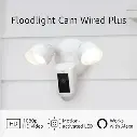 Ring Floodlight Cam Wired Plus with motion-activated 1080p HD video, White (2021 release)