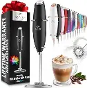 Zulay Kitchen Powerful Milk Frother Handheld Foam Maker for Lattes