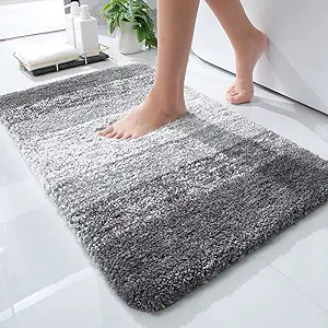 OLANLY Bathroom Rugs 30x20, Extra Soft Absorbent Microfiber Bath Rugs