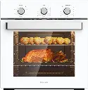 24" Single Wall Oven, thermomate 2.79 Cu.ft. Electric Wall Oven with 5 Cooking Functions, 2200W White Built-in Ovens with Mechanical Knobs Control, ETL Certified