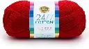 Lion Brand Yarn (1 Skein) 24/7 Cotton® Yarn, Red