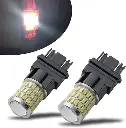 iBrightstar Newest 9-30V Super Bright Low Power 3157 4157 3057 3156 LED Bulbs with Projector Replacement for Back Up Reverse Lights and Tail Brake Parking Lights, Xenon White