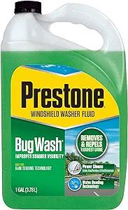 Prestone Bug Wash Windshield Washer Fluid, 1 Gallon