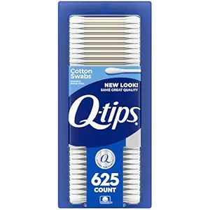 Q-tips Cotton Swabs For Hygiene and Beauty Care Original Cotton Swab Made With 100% Cotton 625 Count, WHITE