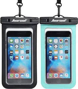 Hiearcool Waterproof Phone Pouch, Waterproof Phone Case for iPhone 15 14 13 12 Pro Max, IPX8 Cellphone Dry Bag Beach Cruise Ship Essentials 2Pack-8.3"