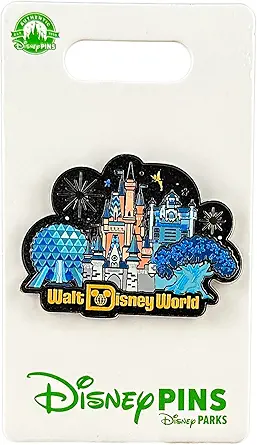 Disney Pin - Walt Disney World - Four Parks - Castle and Fireworks