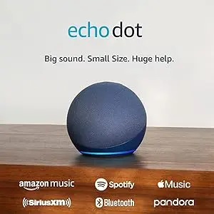 Echo Dot (5th Gen, 2022 release) | With bigger vibrant sound, helpful routines and Alexa | Deep Sea Blue