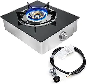 Propane Gas Cooktop 1 Burners Gas Stove portable gas stove Tempered Glass Single Burners Stove Auto Ignition Camping