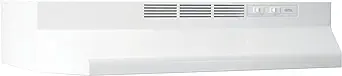 Broan-NuTone 413001 Non-Ducted Ductless Range Hood with Lights Exhaust Fan for Under Cabinet, 30-Inch, White