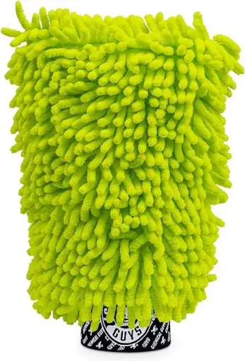 Chemical Guys MIC493 Chenille Premium Scratch-Free Microfiber Wash Mitt, Lime Green, 9.6" x 2.3" x 7"