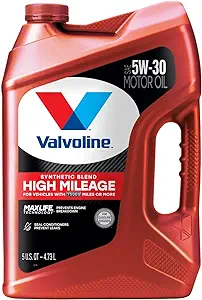 Valvoline High Mileage with MaxLife Technology SAE 5W-30 Synthetic Blend Motor Oil 5 QT